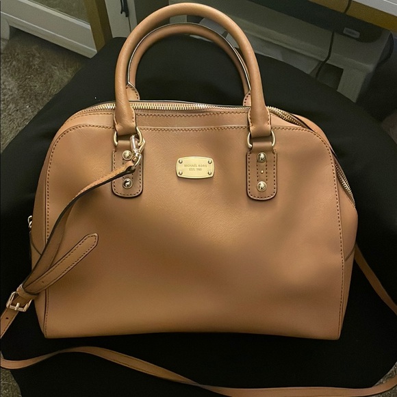Michael Kors Handbags - Michael Kors Tan Satchel with Gold Hardware